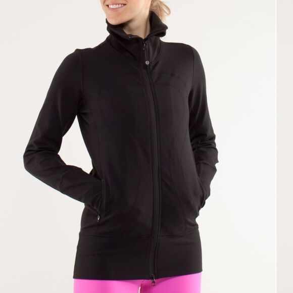 Lululemon In Stride Jacket Black Full Zip Long Sleeve Womens 8 - Picture 9 of 10